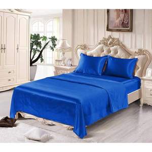Drap-housse en satin bleu roi pour lit superposé de camping-car, poche profonde de 21 po, doux, confortable, résistant aux plis, à la décoloration et aux taches, taille simple, pour usage domestique - Product Image 1