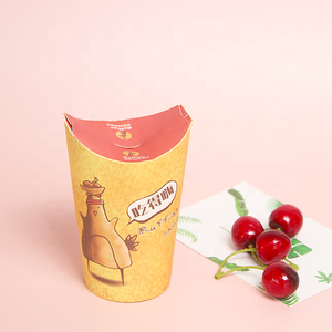 Caja <span class=keywords><strong>de</strong></span> cartón personalizada para patatas fritas, caja <span class=keywords><strong>de</strong></span> cartón plegable para pollo, <span class=keywords><strong>taza</strong></span> <span class=keywords><strong>de</strong></span> chips desechables - Product Image 2