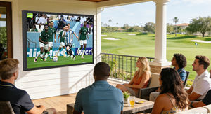 Téléviseur extérieur Android 4K haute luminosité IP55/IP66 résistant aux intempéries, <span class=keywords><strong>verre</strong></span> trempé anti-reflets pour installations extérieures par tous les temps - Product Image 5