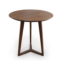Table à manger ronde en bois massif au design nordique moderne - Durable et écologique, meuble de maison assemblé et peu encombrant