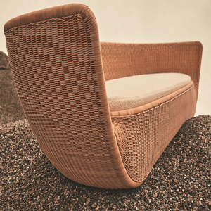Canapé extérieur nordique cour Villa salon unique conception tressée étanche combinaison tressée en rotin - Product Image 3