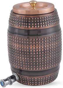 Dispensador de agua Premium personalizado en 5 litros hecho en cobre puro con material de acabado antiguo para fines de exportación hecho en La India - Product Image 5