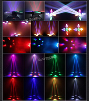 Les deux éclairages-RGBW LED Four Leaf Retro Disco Strobe Fan Lights Source pour mariage DJ Party Stage Bar Atmosphère claire