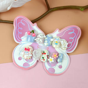 Qianya Cinnamoroll Heart Cherry Teens Press on Nails-<span class=keywords><strong>Uñas</strong></span> postizas <span class=keywords><strong>de</strong></span> dibujos animados para niñas <span class=keywords><strong>de</strong></span> 10 a 18 años, lindo conjunto <span class=keywords><strong>de</strong></span> arte <span class=keywords><strong>de</strong></span> <span class=keywords><strong>uñas</strong></span> para niños grandes - Product Image 2