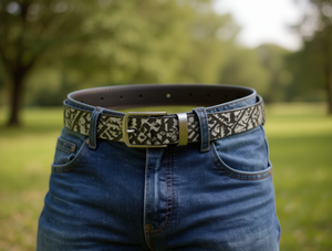 Cintura da Uomo 3,5 Cm con Fibbia in Lega e Chiusura a Perno, Stile Casual - Product Image 2