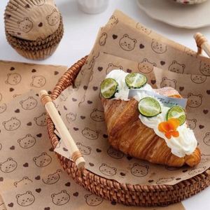 Papier d'emballage alimentaire imprimé sur mesure, résistant à la graisse, design mignon, feuilles de papier alimentaire de qualité alimentaire, enduites pour sandwichs et hamburgers - Product Image 5