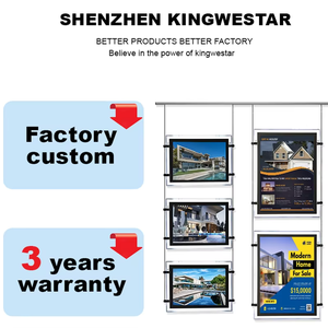 A4 impermeable LED acrílico marco rectángulo cristal publicidad signo con característica decorativa colgar montado caja de luz LED - Product Image 3