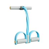 Bande de résistance pour les pieds de yoga, 4 tubes élastiques, tireur de fitness pour l'abdomen, la taille, les bras, les jambes et les exercices de yoga