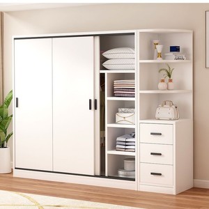 Dongma Full Solid Wood Modern Design <strong>Wardrobe</strong> with Sliding Doors for Bedroom Furniture <strong>Large</strong> Capacity Storage - Product Image 4