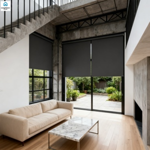 Persianas enrollables opacas motorizadas con integración de aplicaciones y soporte de <span class=keywords><strong>interruptor</strong></span> de pared para vestíbulos y oficinas de techo alto - Product Image 6