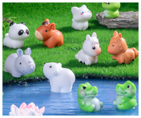 Vente en gros Assortiment d'animaux miniatures en résine pour enfants Objets de collection Figurine Kawaii Set 3d Souvenir Miniature bombe de bain Jouets