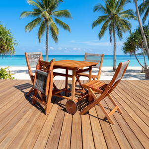 Factory Price Solid Wood Modern Restaurant <b>Dining</b> Table <b>Chair</b> Set for Hotel Outdoor Use Durable Eco-Friendly Vietnam Origin - Product Image 6