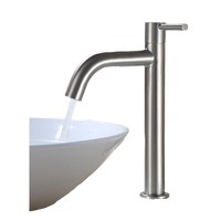 Meilleure vente en Asie du Sud-Est : Robinet monocommande moderne en acier inoxydable 304 pour eau froide, pour lavabo de comptoir extérieur