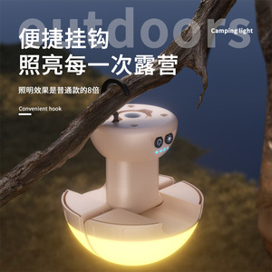 Lampe de camping extérieure en forme de champignon, LED solaire rechargeable, lumière d'ambiance pour tente - Product Image 5