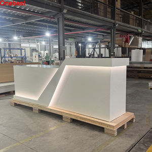 Comptoir <span class=keywords><strong>de</strong></span> bienvenue en pierre <span class=keywords><strong>de</strong></span> bureau d'accueil d'école <span class=keywords><strong>de</strong></span> Surface solide <span class=keywords><strong>de</strong></span> Corian blanc brillant <span class=keywords><strong>de</strong></span> qualité supérieure à vendre - Product Image 4