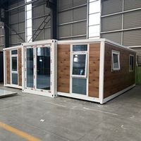 Maisonnette portable extensible, conteneur habitable, abri de rangement, maison mobile préfabriquée de luxe de 20 à 40 pieds avec terrasse