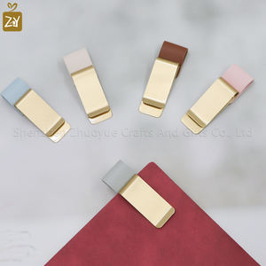 热卖时尚金属书签仿皮笔夹笔记本笔套套圈宣传日记计划书 - Product Image 2