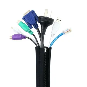 neoprene zipper cable organizer for office cable management