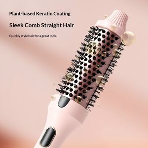 Styler thermique ionique pour cheveux, peigne chauffant PTC, lisseur électrique, moins de dommages, brosse à boucler chaude - Product Image 5