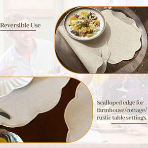 <span class=keywords><strong>Set</strong></span> di 4 <span class=keywords><strong>Tovagliette</strong></span> Rotonde in Finto Lino, Resistenti al Calore, Antiscivolo e Antimacchia, per Cucina e Sala da Pranzo, Eleganti <span class=keywords><strong>Tovagliette</strong></span> Decorative - Product Image 6
