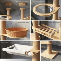 Approvisionnement direct usine : Arbre à chat moderne tout-en-un avec poteau d'escalade, lit pour chat, jouets intégrés et griffoir en sisal, grand et robuste