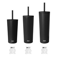 Gobelet isotherme moderne personnalisé avec logo, couvercle et paille, tasse à café glacé, bouteille d'eau réutilisable en acier inoxydable, mug de voyage