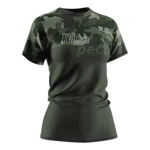 T-shirt de sport pour femme Camo, respirant, séchage rapide, avec empiècements en mesh sous les aisselles pour entraînement haute intensité - Product Image 5