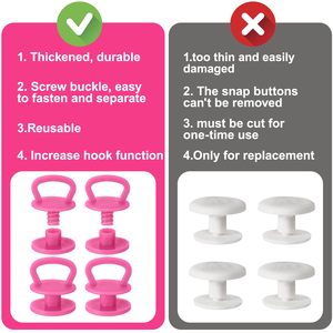 Botones de Repuesto Reutilizables para Remaches de Correas de Bolsos Bogg, Compatibles con Asas de Bolsos Bogg, Añaden Función de Gancho - Product Image 5