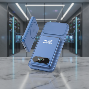 Banque d'alimentation en aluminium aéronautique LX27 N54 avec écran TFT, charge rapide sans fil 15W PD20W, 10000mAh, format carte - Product Image 1