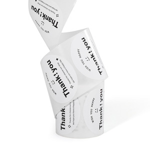 Etichette olografiche rosa con scritta 'Thank You' in rotolo, etichette adesive per imballaggi con scritta 'Open Me', adesivi sigillanti per buste di piccole imprese - Product Image 6