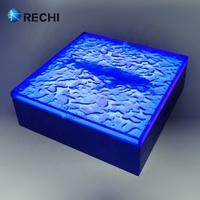 RECHI Illuminé Acrylique Disque Vinyle Emballage Présentoir Organisateur Cas Avec Led pour Album De Luxe CD Acrylique Tiroir Boîte Cadeau