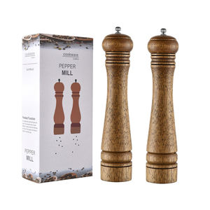 Moulin à poivre manuel en bois avec noyau en céramique, moulin à poivre du Sichuan, sel marin, ensemble de flacons à épices, moulin en bois - Product Image 3