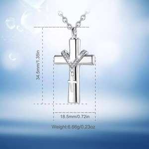 เครื่องประดับ925เงินสเตอร์ลิงโรเดียมชุบโรเดียมสร้อยคอแบบไขว้คู่ - Product Image 6