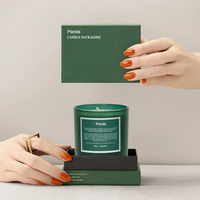 Boîte cadeau de luxe personnalisée en carton rigide vide pour pots de bougies parfumées avec insert