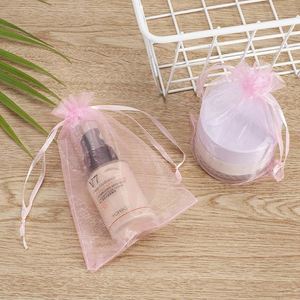 Logo Specialist Personalized Organza Bags Bulk Custom Logo <b>Drawstring</b> Jewelry <b>Pouches</b> Sheer Mesh Gift Bag for Wedding Party - Product Image 5