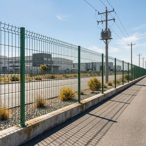 Clôture en treillis soudé 3D courbé Peach Post à <span class=keywords><strong>prix</strong></span> de gros pour la délimitation de villas résidentielles et la clôture décorative de jardins - Product Image 2