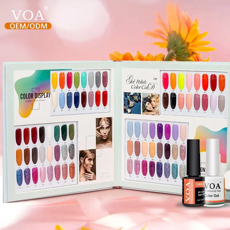 VOA nouvelle arrivée esmaltesmalt 80 couleur gel paillettes gel ensemble vernis à ongles uv gel grossiste