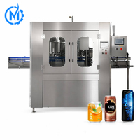 Machine de remplissage automatique de canettes en aluminium rotative 3 en 1 pour boissons liquides, jus, thé, café, lait de soja, boissons énergisantes en acier inoxydable
