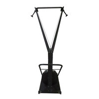 Équipement de fitness intérieur/extérieur ZJFIT Machine de ski à traînée d'air Simulateur d'exercice de gymnastique avec ventilateur Rameur et rameur intérieur