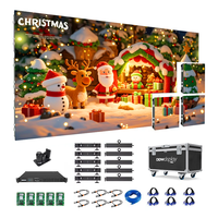 Mur vidéo LED de location pour Noël, pour événements scéniques, panneau LED d'arrière-plan, écran LED portable de location pour centre commercial