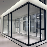 Ventana abatible de aluminio personalizada de alta calidad Parrillas de seguridad de vidrio residenciales de persiana de estilo americano moderno de alto impacto