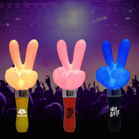 Bâton lumineux à LED avec motif de logo personnalisé Victory Glow Hand Light Stick K-Pop Concert Must-Have Gear Music Festival Fan Meeting Firewolf Plastic