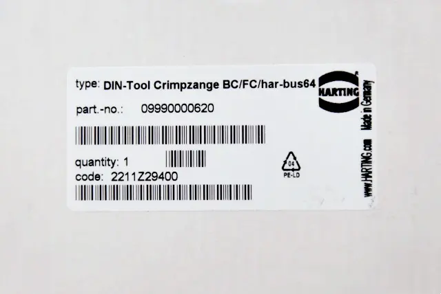 Nieuwe En Originele Harting 09990000620-Basis Handcrimp Tool Bc/Fc/Har-bus64