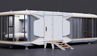 Solution de logement commerciale mobile de luxe, étanche, en acier préfabriqué moderne, type capsule spatiale, directement de l'usine