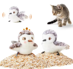 Jouet interactif pour chien et chat, jouet électrique pour chat, oiseau qui bat des ailes et chante, jouet interactif pour chat - Product Image 1