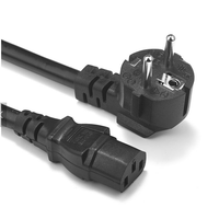 معيار الأوروبي الاتحاد الأوروبي 2Pin كابل الطاقة التوصيل إلى IEC320 C13 C15 AC 10A/6A 250V الرصاص 3Pin كابل سلك تطويل كهربائي