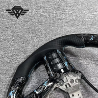 Volant de voiture en carbone forgé bleu personnalisé adapté pour Toyota Hilux LC300 Hilux Fortuner Land Cruiser GR Corolla LC79
