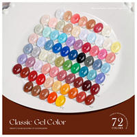 JTING Vente en gros – Kit de vernis gel classique 72 couleurs – Collection complète de vernis à ongles en gel – Sans TPO/HEMA – Gel à ongles soak-off – OEM