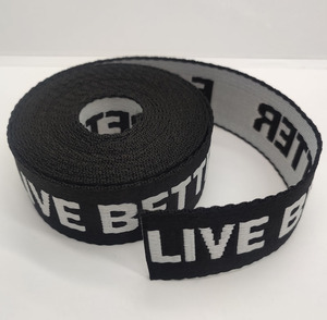 Jacquard 3.8Cm Nhiệm Vụ Nặng Nề <span class=keywords><strong>Polypropylene</strong></span> Vải Biểu Tượng Tùy Chỉnh Thương Hiệu Jacquard Vải Dây Đeo Với Thư - Product Image 3