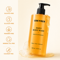 Gel Douche Citron Vert et Citronnelle Rafraîchissant Hydratant Nettoyant Naturel Botanique Soin Corporel